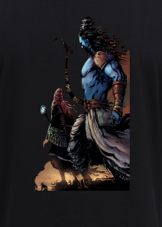 Lord Shiva warrior oversized t-shirt