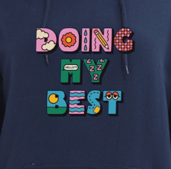 Regular printed hoodie