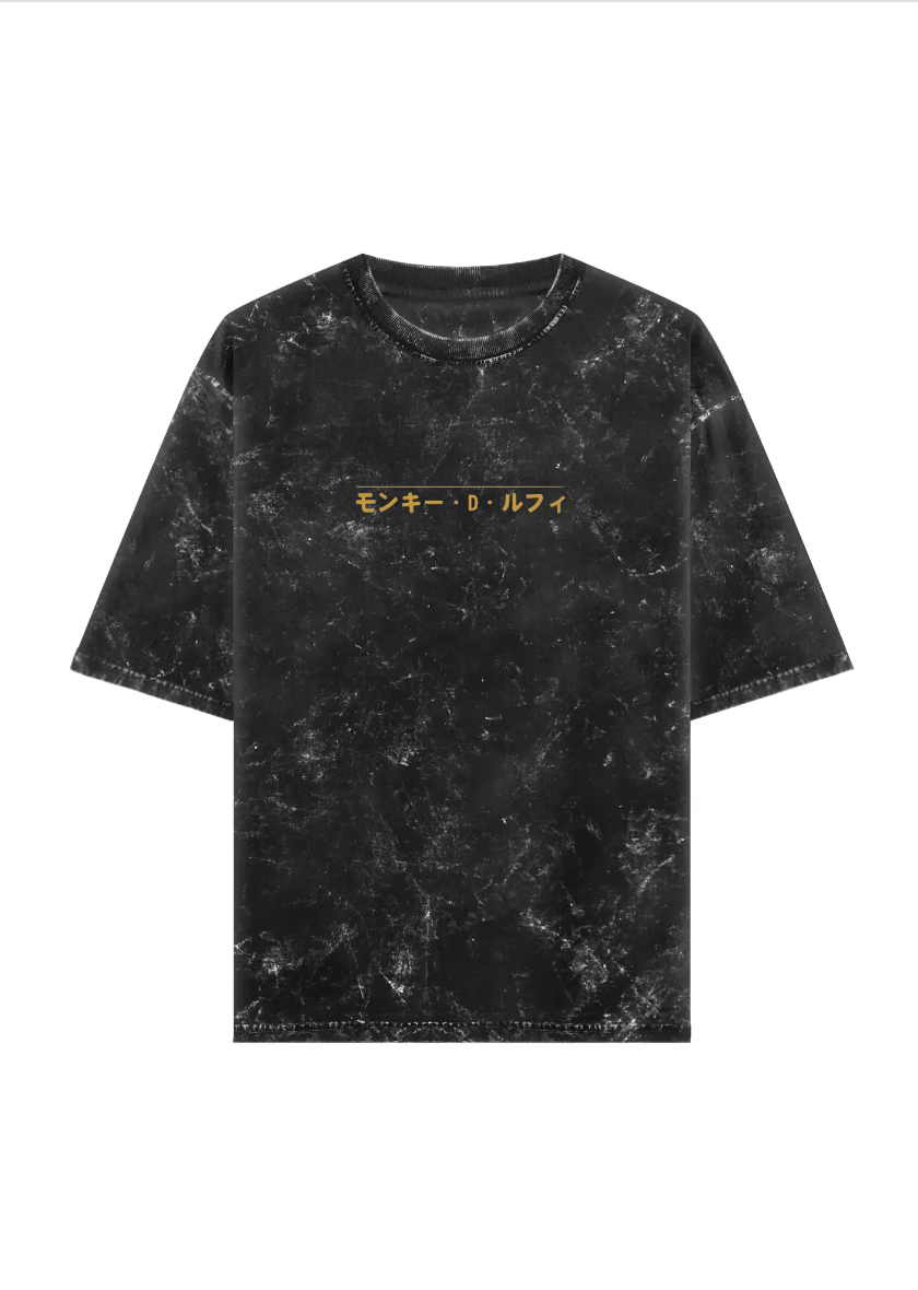 Luffy x One Piece acid wash oversized t-shirt
