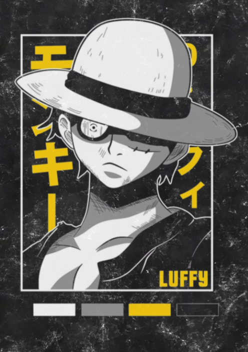 Luffy x One Piece acid wash t-shirt