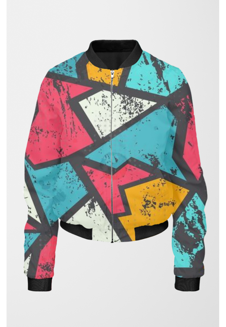 Full print women's bomber jacket