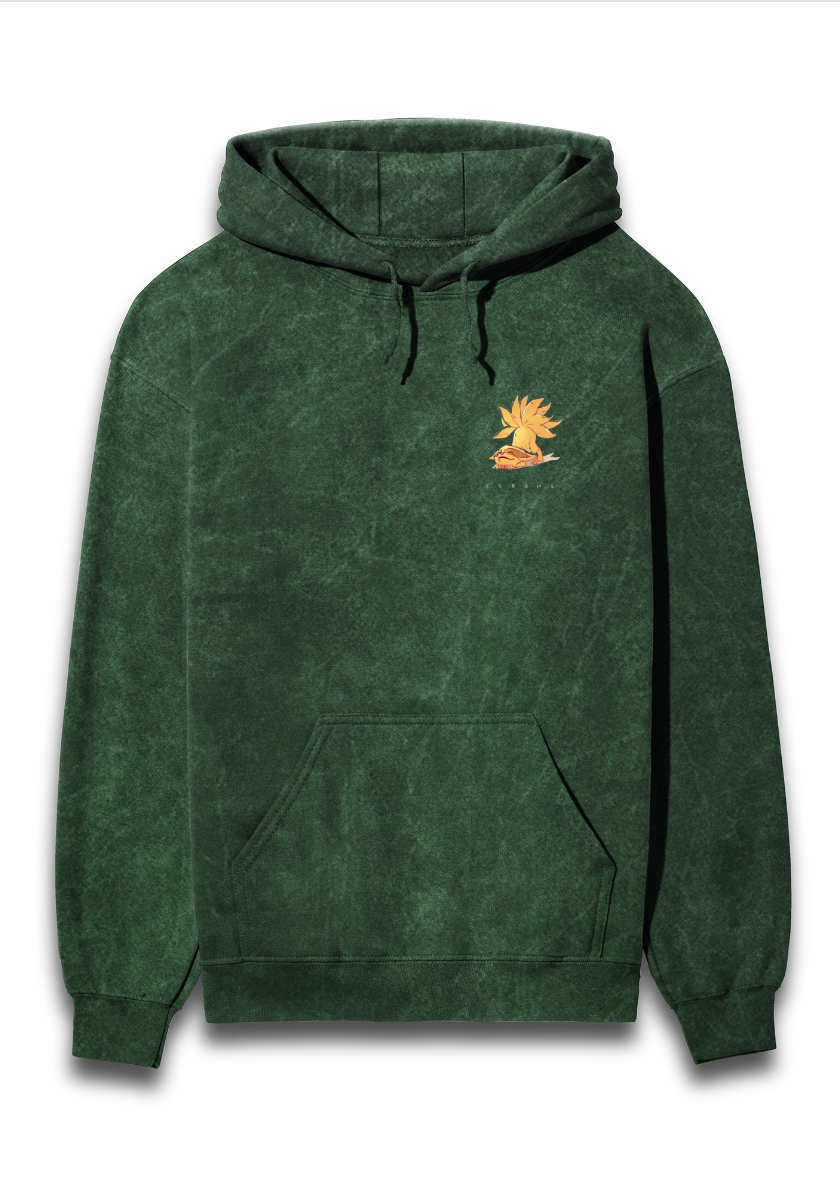 Kurama x Naruto acid wash hoodie