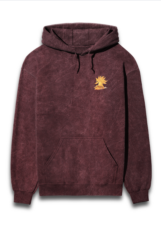 Kurama x Naruto acid wash hoodie