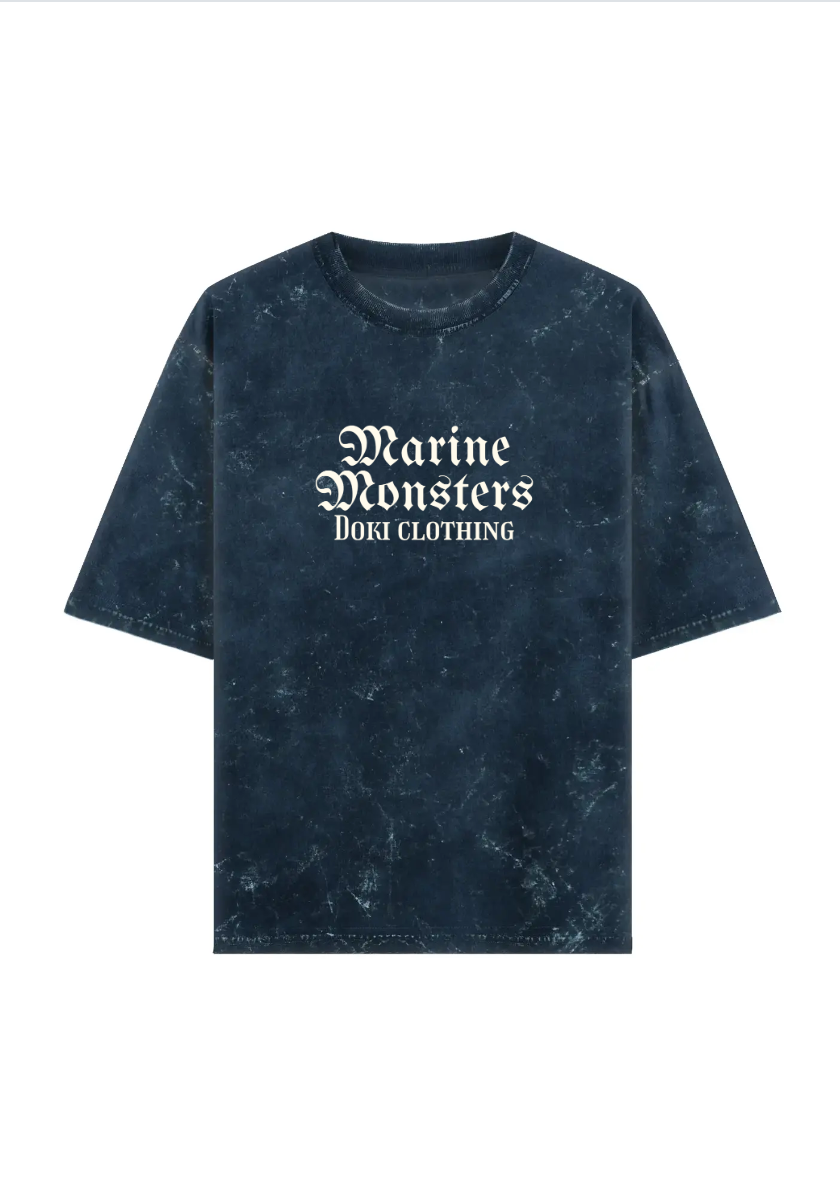 Printed acid wash oversized t-shirt