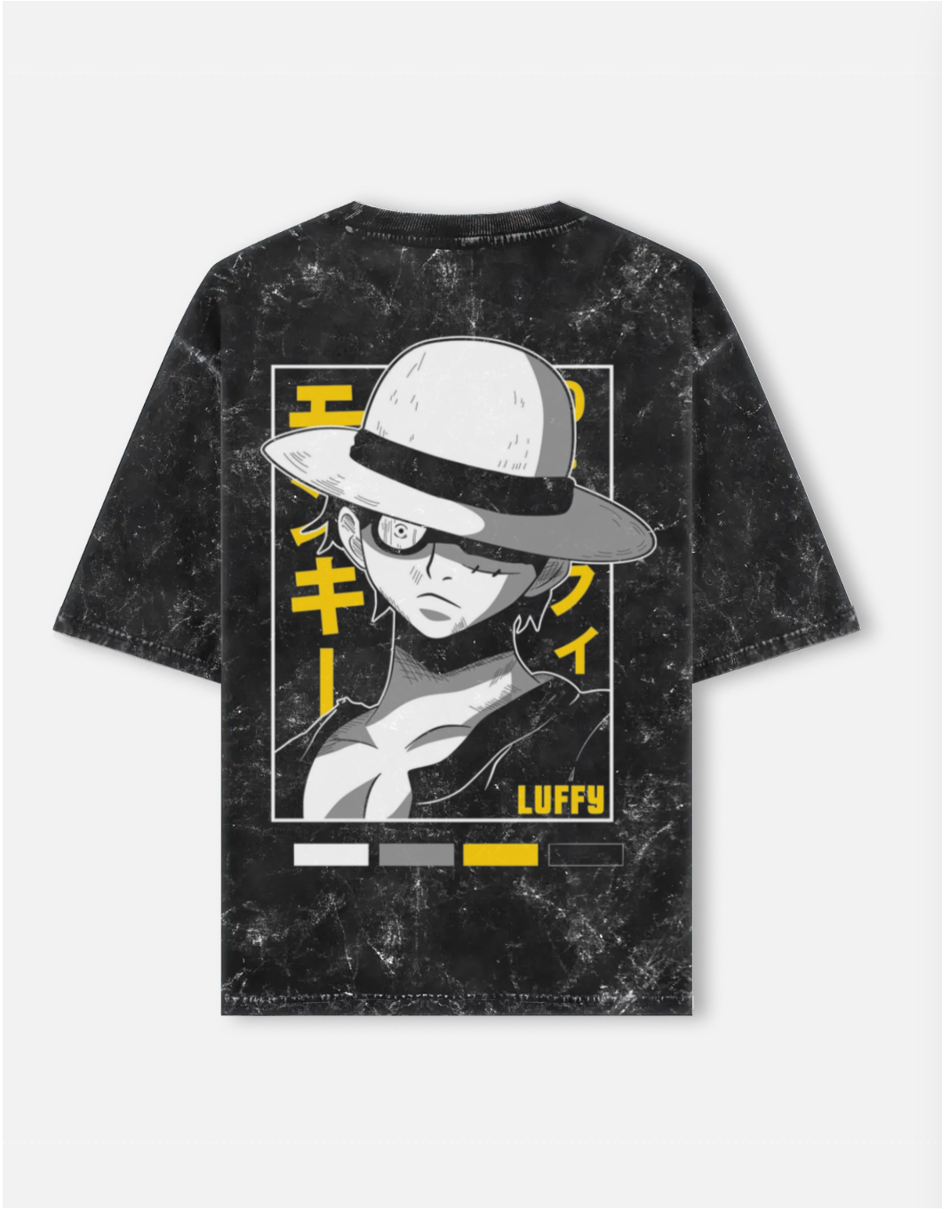 Luffy x One Piece acid wash t-shirt