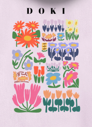 Oversized printed hoodie